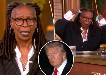 Outraged Whoopi Goldberg rips up legal note on ‘The View’ after baseless Trump claim