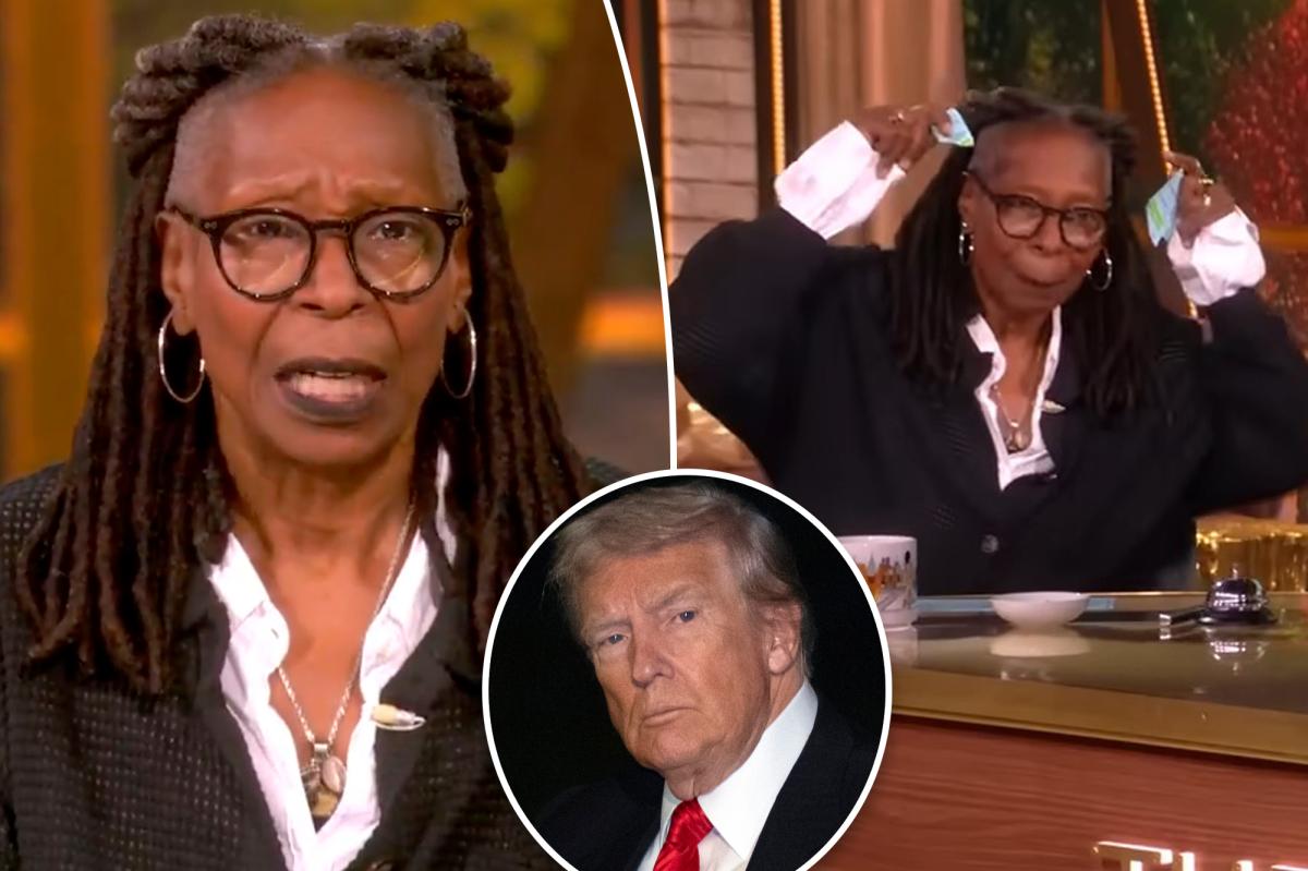 Outraged Whoopi Goldberg rips up legal note on ‘The View’ after baseless Trump claim